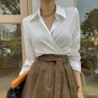 Long-sleeve Plain Basic Shirt
