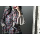 Long-sleeve Floral Print Top