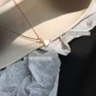 925 Sterling Silver Shell Fan Pendant Necklace Silver - One Size