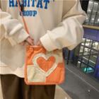 Paneled Heart Crossbody Bag