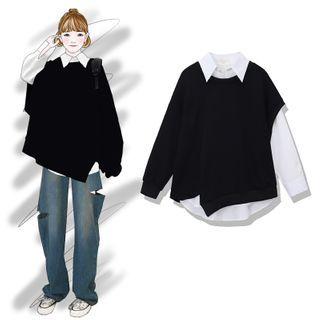 Plain Shirt / Asymmetric Pullover
