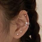 Layered Cuff Sterling Silver Earring