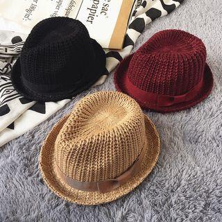 Bow Accent Trilby Hat