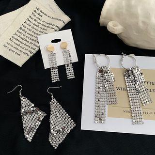Metal Disc Dangle Earring (various Designs)
