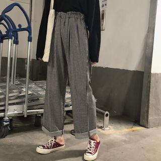 Striped High Waist Wide-leg Pants