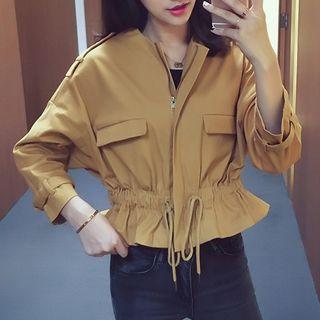Drawstring Waist Utility Jacket