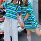 Short-sleeve Striped T-shirt / Dress