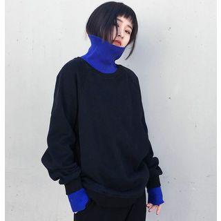 Patchwork Loose-fit Pullover