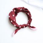 Polka Dot Satin Neck Scarf As Shown In Figure - One Size