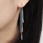 Sterling Silver Fringed Earring 1 Pair - Earrings - Silver - One Size