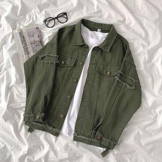 Raw Hem Denim Jacket