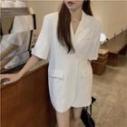 Elbow-sleeve Mini Blazer Dress