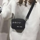 Japanese-lettering Mini Crossbody Bag