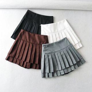 Pleated Layered Skirt