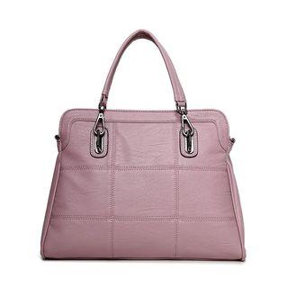 Stitched Zip Satchel