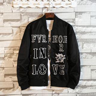 Cowboy Embroidered Baseball Jacket