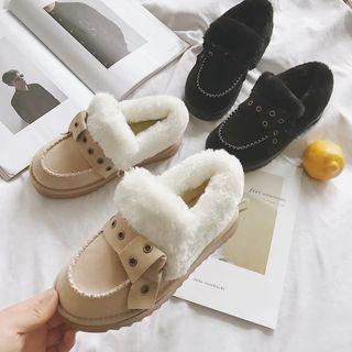 Furry-lined Moccasins