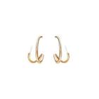 Layered Hoop Drop Earring E4952 - 1 Pair - Gold - One Size