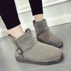 Belted Ankle Snow Boots