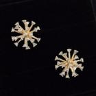 925 Sterling Silver Cz Stud Earring 1 Pair - S925 Silver - One Size