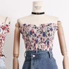 Floral Cropped Tube Top