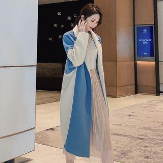 Open-front Color-panel Long Coat