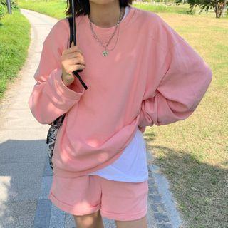 Plain Pullover / Elbow-sleeve T-shirt / Shorts