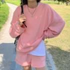 Plain Pullover / Elbow-sleeve T-shirt / Shorts