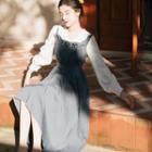Plain Blouse / Plain Ruffle A-line Dress