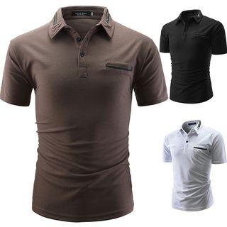 Short-sleeve Zip Accent Polo Shirt