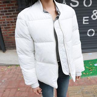 Pocket-side Puffer Bomber Jacket