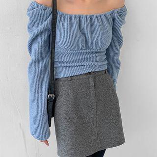 Two-way Ribbed Crop Top