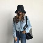 Dual-pocket Distressed Shirt