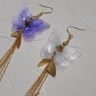 Pvc Butterfly Alloy Fringed Earring