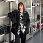 Plain Blazer / Printed Shirt