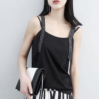Lettering-strap Camisole Top