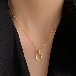 Loop Pendant Necklace 1 Pc - Gold - One Size