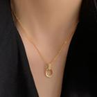 Loop Pendant Necklace 1 Pc - Gold - One Size