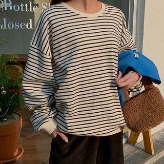 Stripe Oversize Sweatshirt
