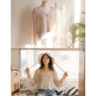 Cropped Open-knit Summer Cardigan