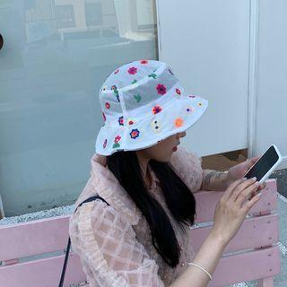 Organza Flower Bucket Hat
