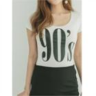 U-neck Short-sleeve Printed T-shirt