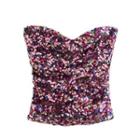 Sequin Cropped Tube Top