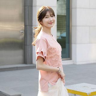 Crew-neck Appliqu  T-shirt