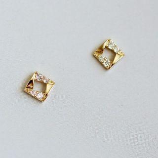 925 Sterling Silver Argyle Earring One Size - One Size