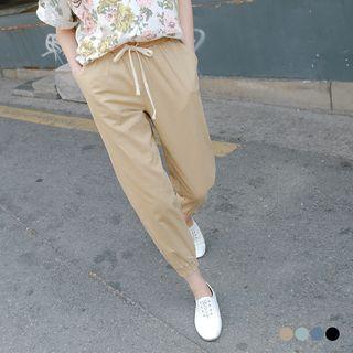 Drawstring Boyfriend Jogger Pants