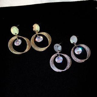 Rhinestone Multiple Hoop Earring