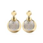 Fashion Romantic Plated Gold Geometric Round Earrings Golden - One Size