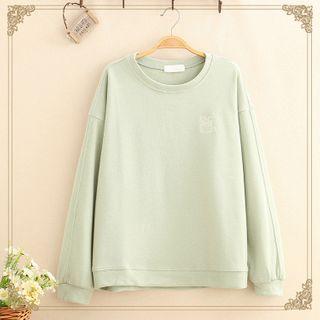 Mouse Embroidered Pullover