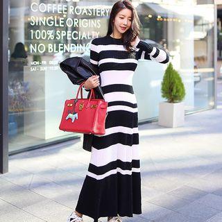 Stripe Maxi Sweater Dress